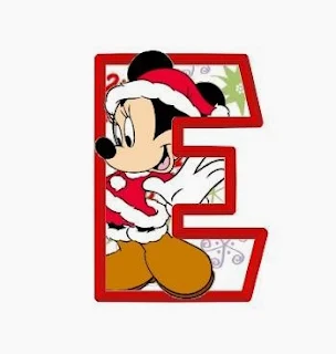 Alfabeto Navideño de personajes Disney E MN.