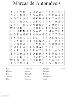 sopa de letras marcas de automóveis