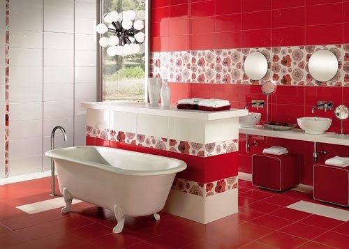 Baños en Rojo y Negro | AZdeco