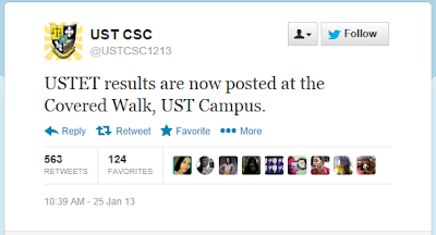 USTET Results now out!