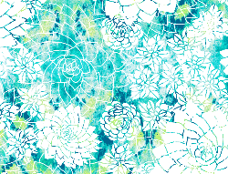 watercolor succulents cool pattern summer succulent paintings ruby door hues