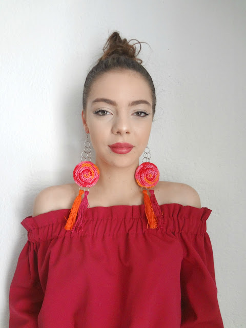 DIY Bohemian Disc + Tassel Earrings