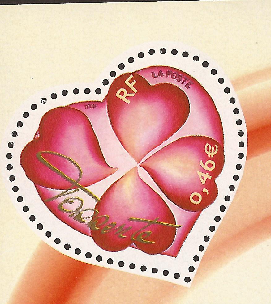 Timbres de france et Variétés: N° 3538 Cœur St Valentin de Torrente impression ITF et Poste ...