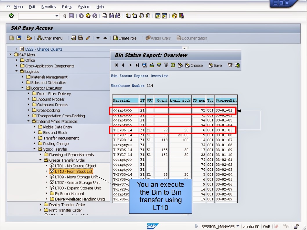 青蛙SAP分享 Froggy's SAP sharing WMS Transfers Bin to Bin transfers
