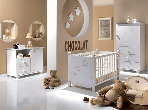 Dormitorios de bebé en chocolate, blanco y beige | Ideas para decorar