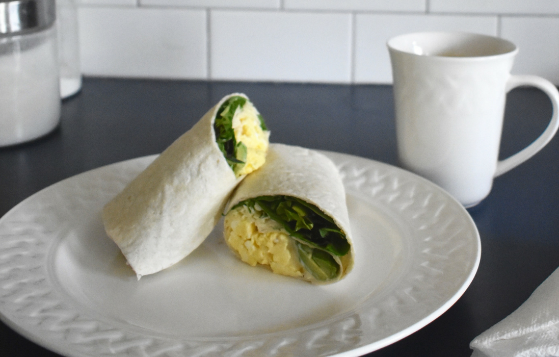 Egg, Spinach & Ranch Wrap A Hopeful Hood