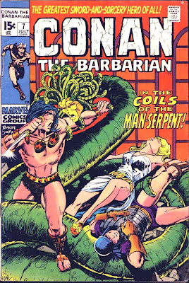 Conan the Barbarian v1 #7 marvel comic book cover art by Barry Windsor Smith