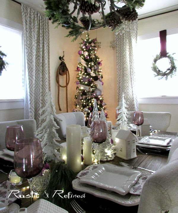Decorating the Dining Table and Dining Room for the Holidays with classic timeless and vintage appeal