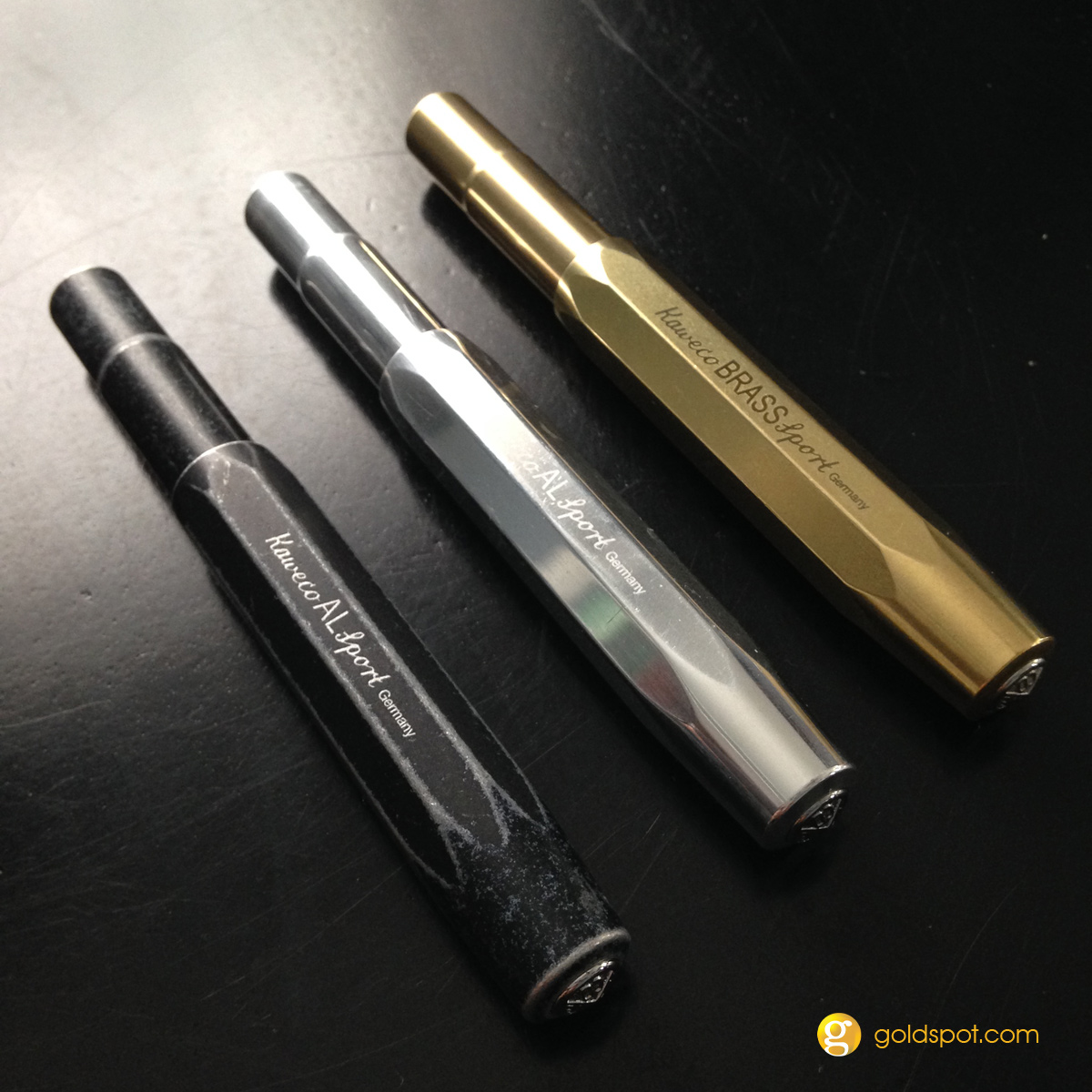The Gold Standard: A Trio of Kaweco Sport Pens - AL Raw, Brass and