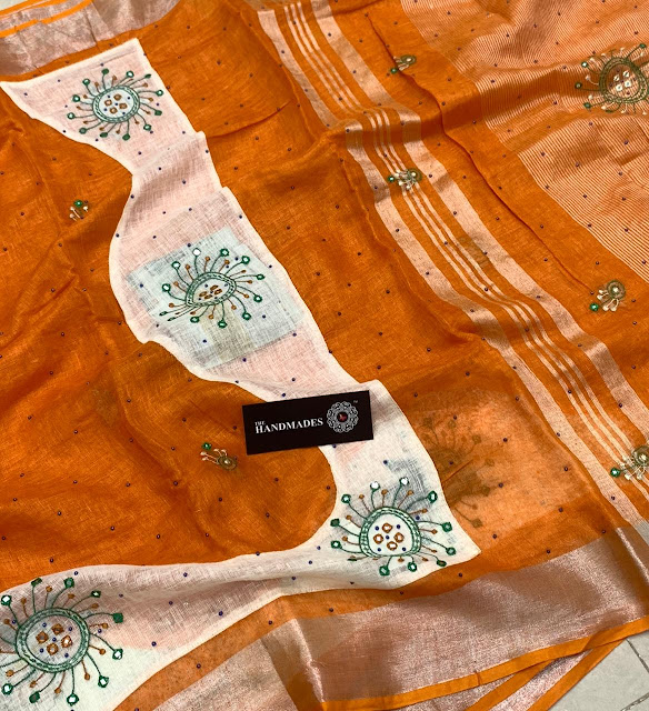 Lenin Mirror Work sarees