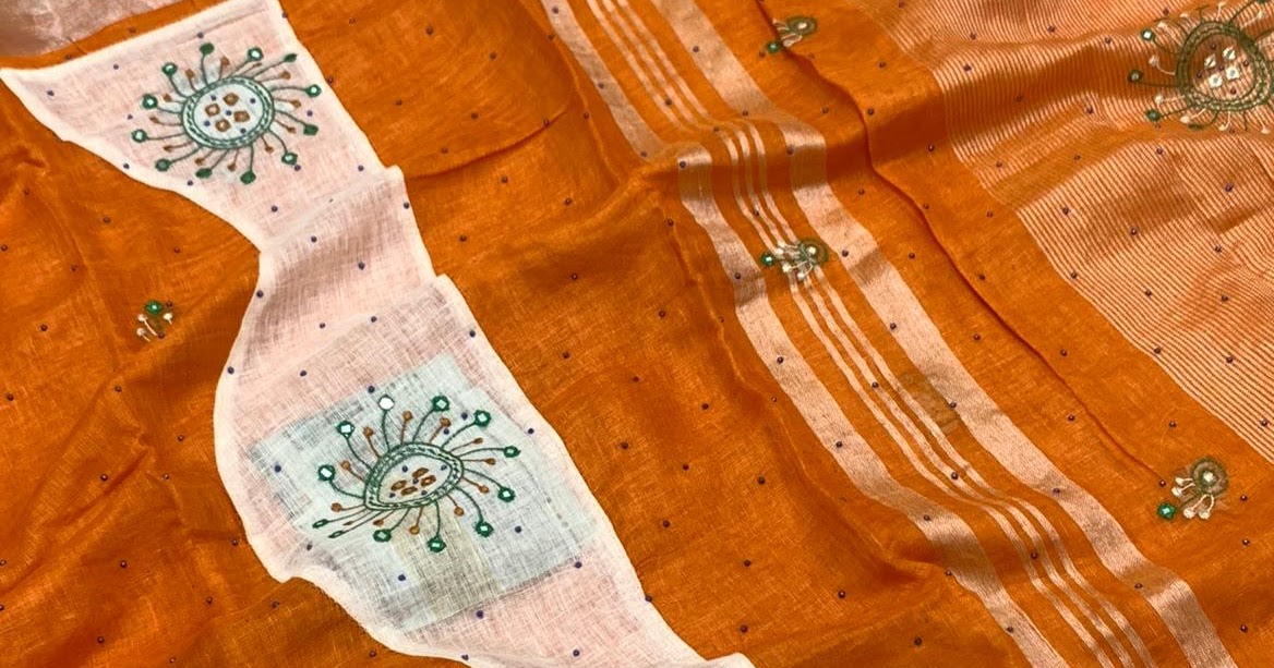 Lenin Mirror Work sarees