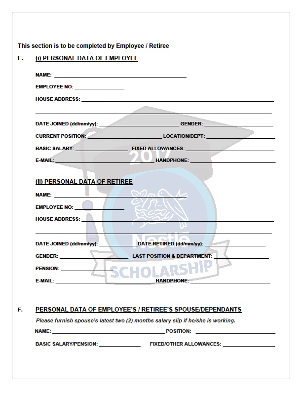 malaysia nestle retirees nestle scholarship 2017 nestle application form