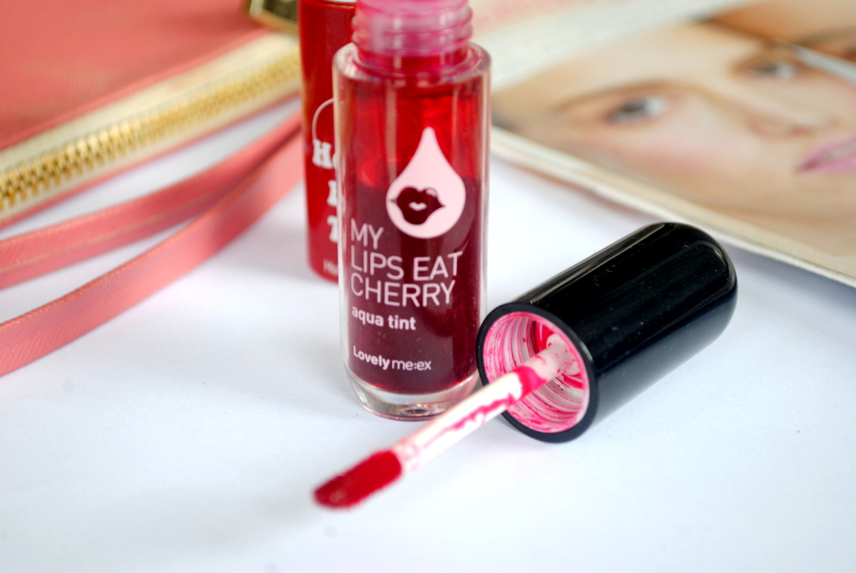 REVIEW LIP TINT THE FACE SHOP MY LIPS EAT CHERRY AQUA TINT AND HOLIKA
