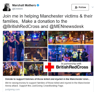 Justin Timberlake And Rapper Eminem Help raise $3m For alleged Manchester Bomb victims