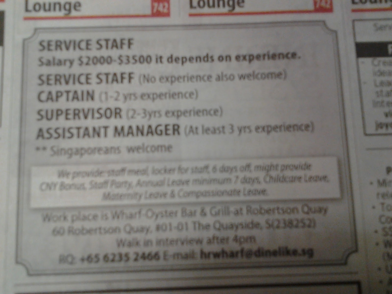 Job Advertisement and Scholarship Info in Singapore/Asia Job Ads from