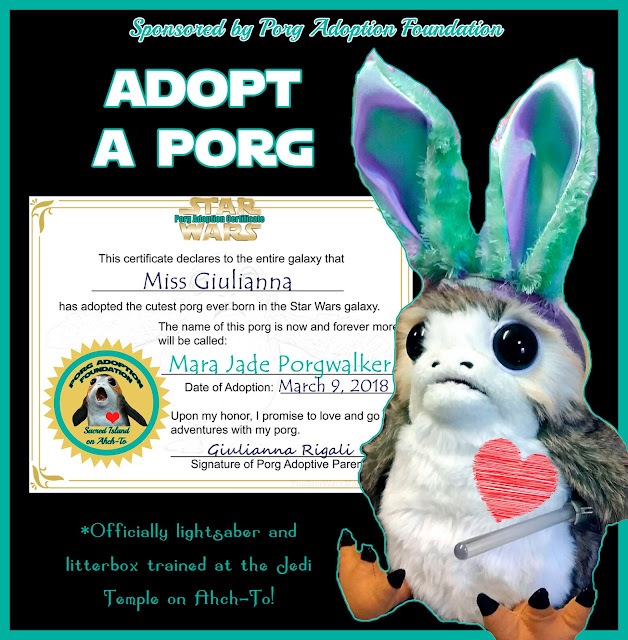 Official Porg Adoption Certificate - Star Wars Porgs - Mara Jade Porgwalker - Free Printable