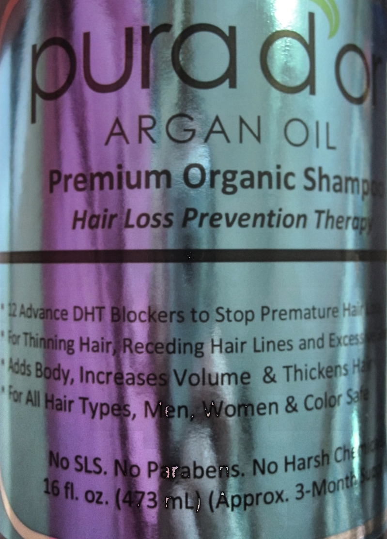 Pura d'Or Premium Organic Shampoo label