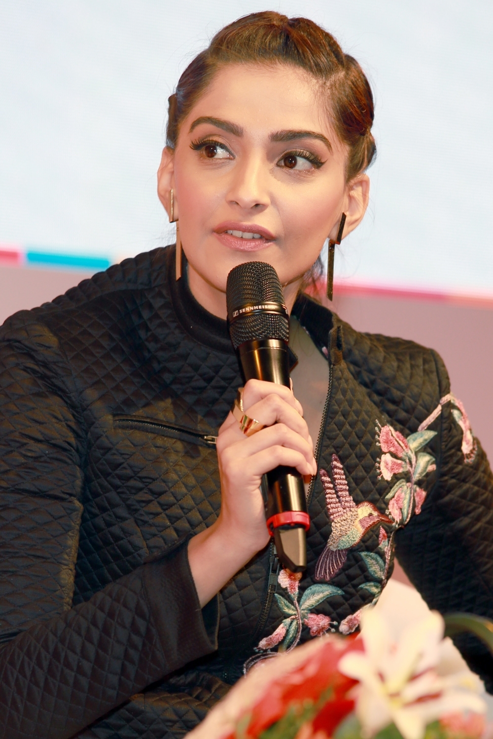 Sonam Kapoor Looks Gorgeous In Black Dress During The Launch of “The