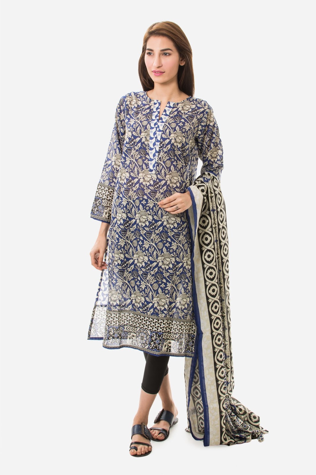 Khaadi Eastern Pret Collection 2015 Long Kurta WKDP15004BLUE