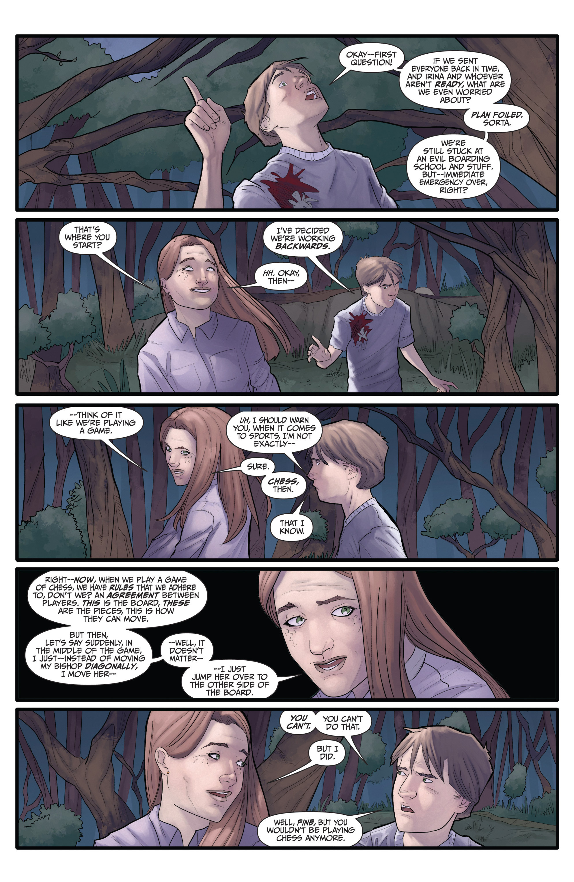 Read online Morning Glories comic -  Issue #27 - 28