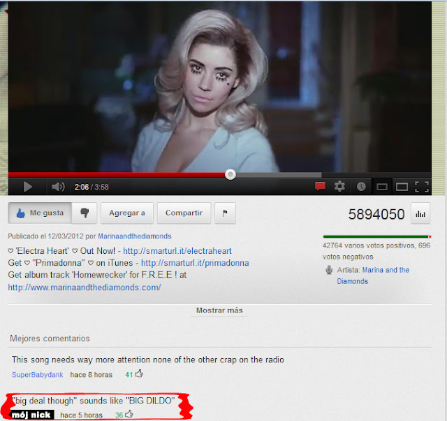 youtube comment, marina and the diamonds