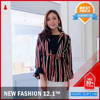 SUP1149E22 Eliza Strip Blouse Atasan Wanita Atasan BMGShop