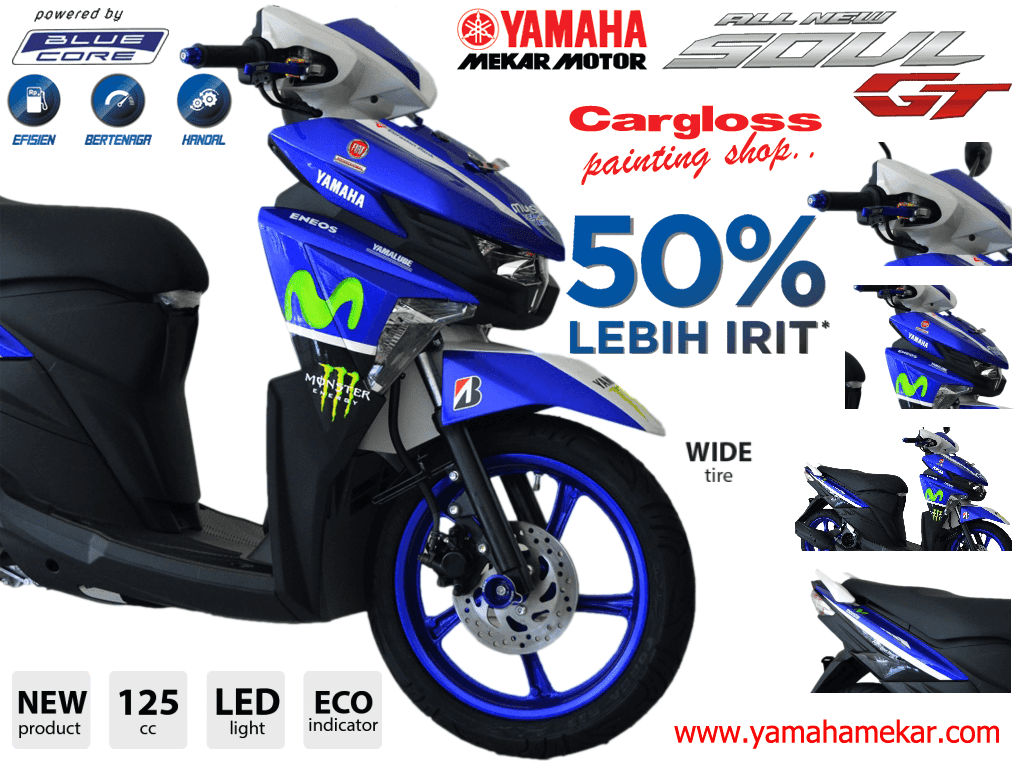 Yamaha Soul GT 125 Blue Core Custom Dealer Resmi Yamaha 
