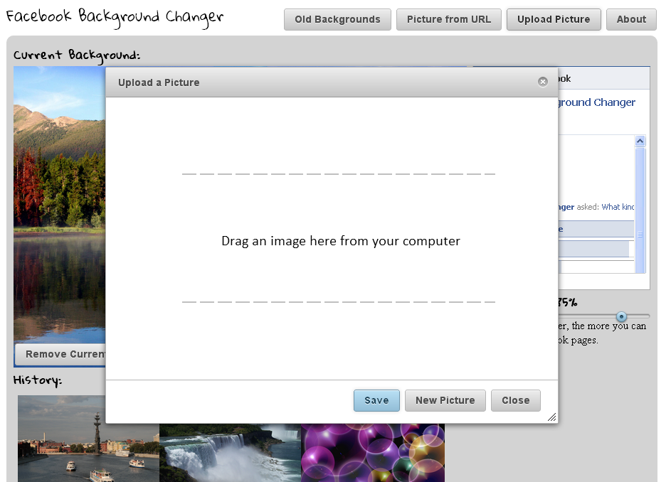 how to change facebook profile picture background color