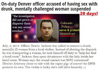 Denver cop misconduct Officer Travis Jackson mentally disabled woman motel assault Morrissey