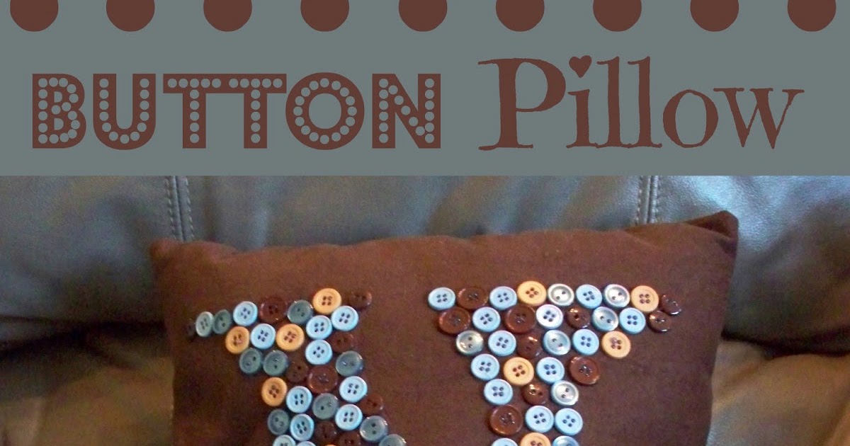 Button Pillow Tutorial Adventures of a DIY Mom