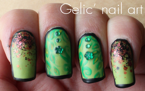Gelic' nail art: NCC presents: Poison ivy nail art