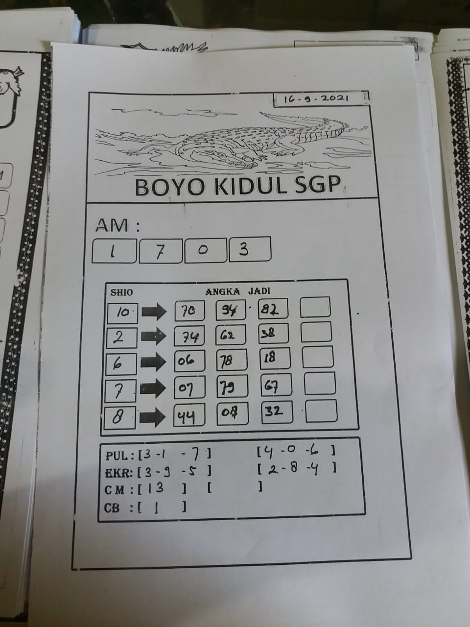 Bocoran prediksi singapura