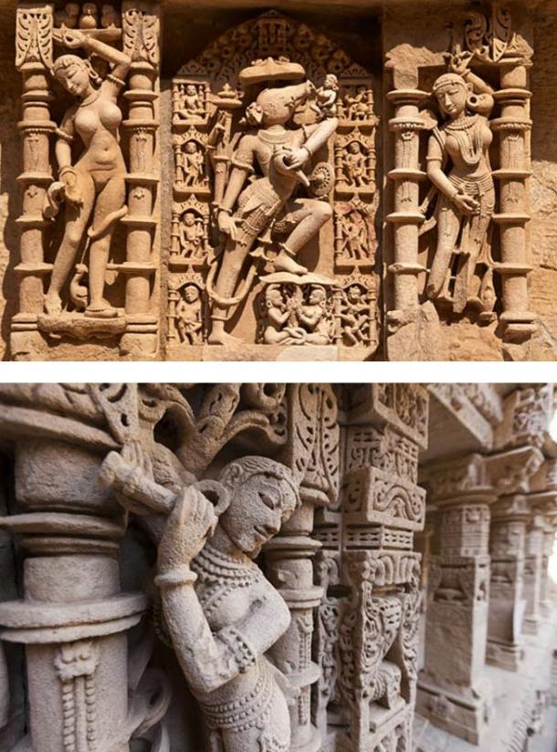 The magnificent sculptures of the Rani-Ki-Vav remained well preserved over centuries after being buried under silt. Source: BigStockPhoto