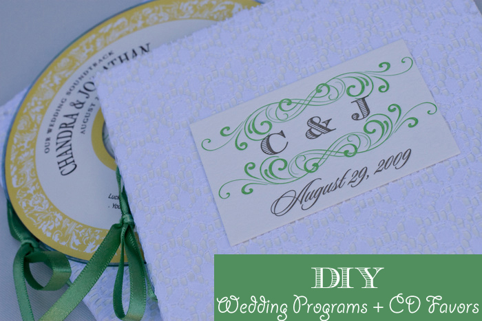 Diy Program Cd Favor Combo From My Own Wedding Oh Lovely