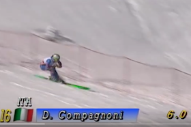 Compagnoni in downhill action