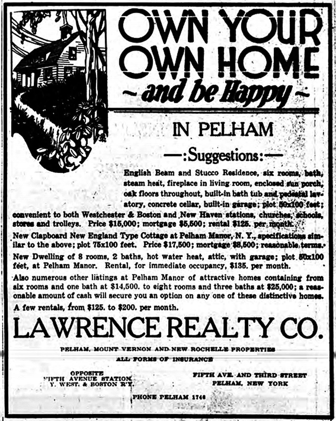 Historic Pelham The Building Boom in Pelham in 1925 and 1926 at the
