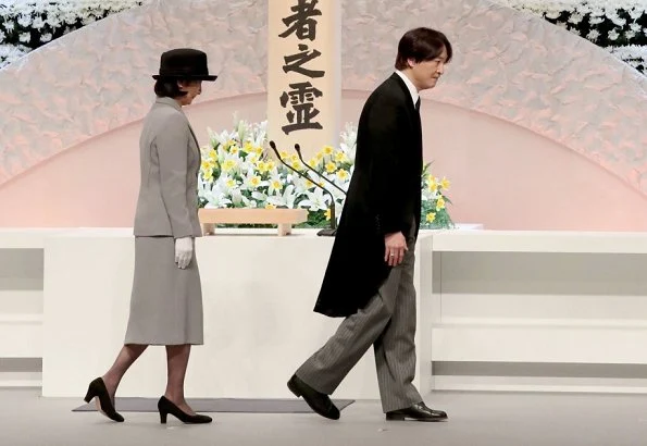 Prince Akishino and Princess Kiko attended the seventh national memorial service for victims of 2011 earthquake and tsunami disaster in Tokyo