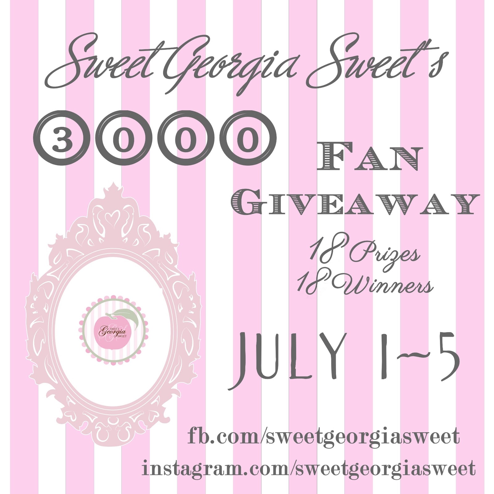 Sweet Sweet Sweet Sweet 3,000 Fan Giveaway!!!!!