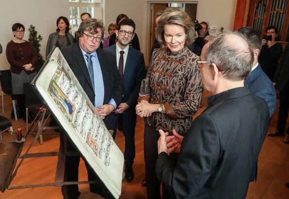 Queen Mathilde of Belgium visited The Alamire Foundation's House of Polyphony located in the Park Abbey in Heverlee