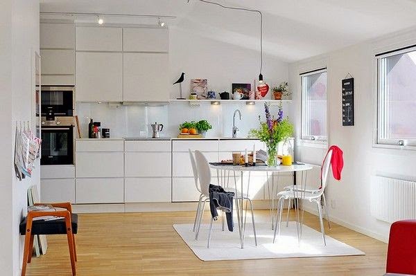 Small apartment decorated in white
