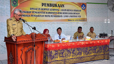 Wakil Bupati Bima Buka Diklat Calon Kepala Sekolah