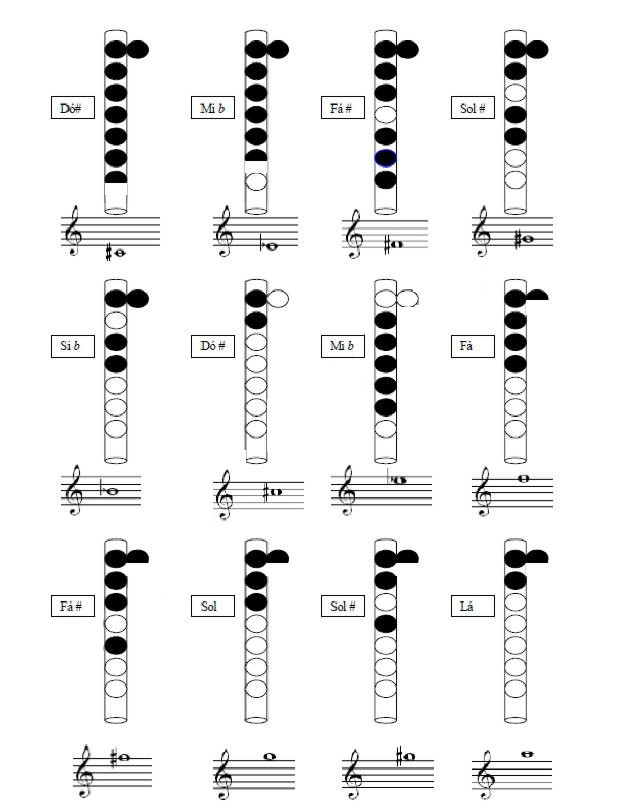 PZ C: notas de flauta