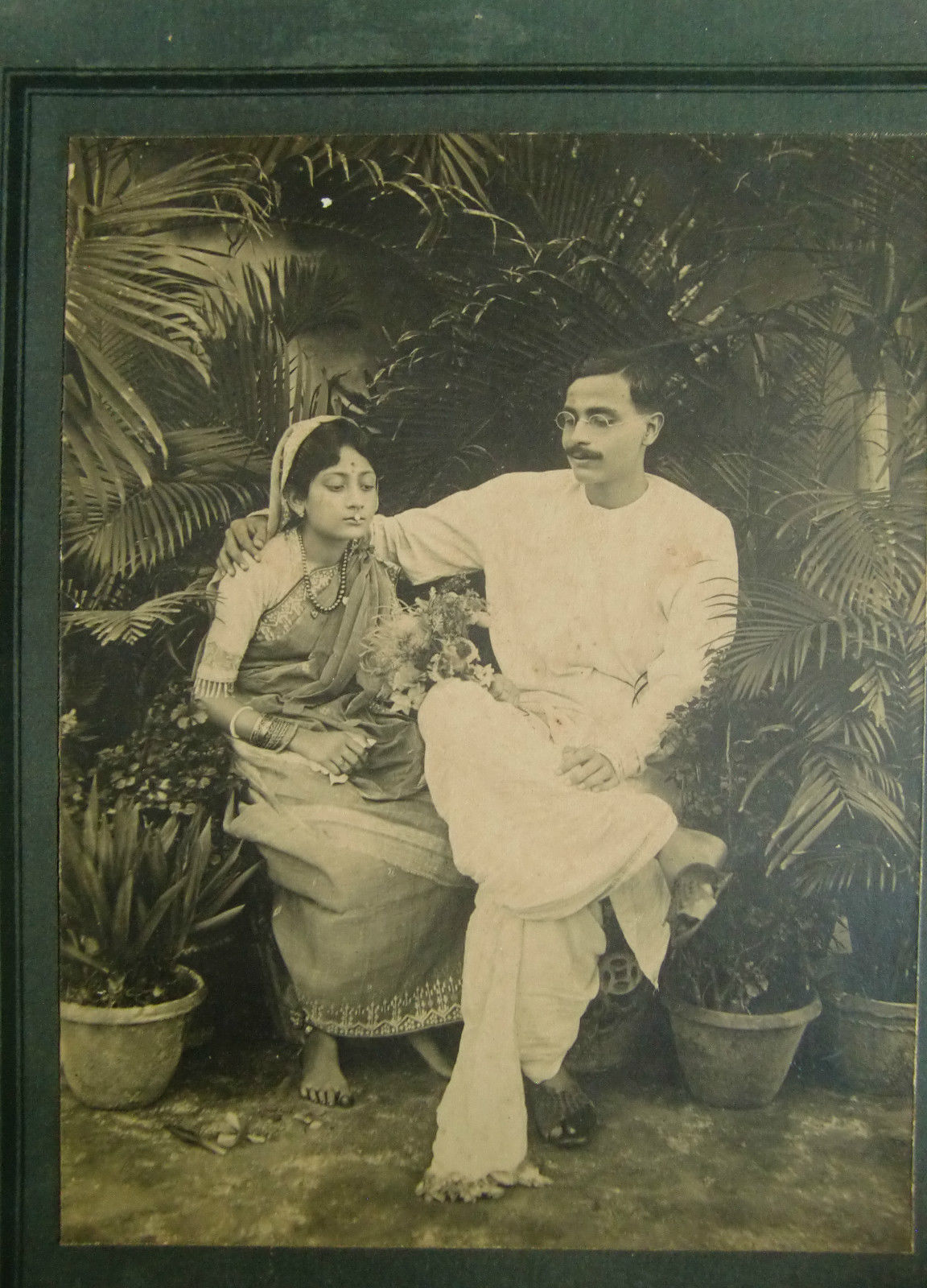 Vintage Photograph of Bengali Husband and Wife