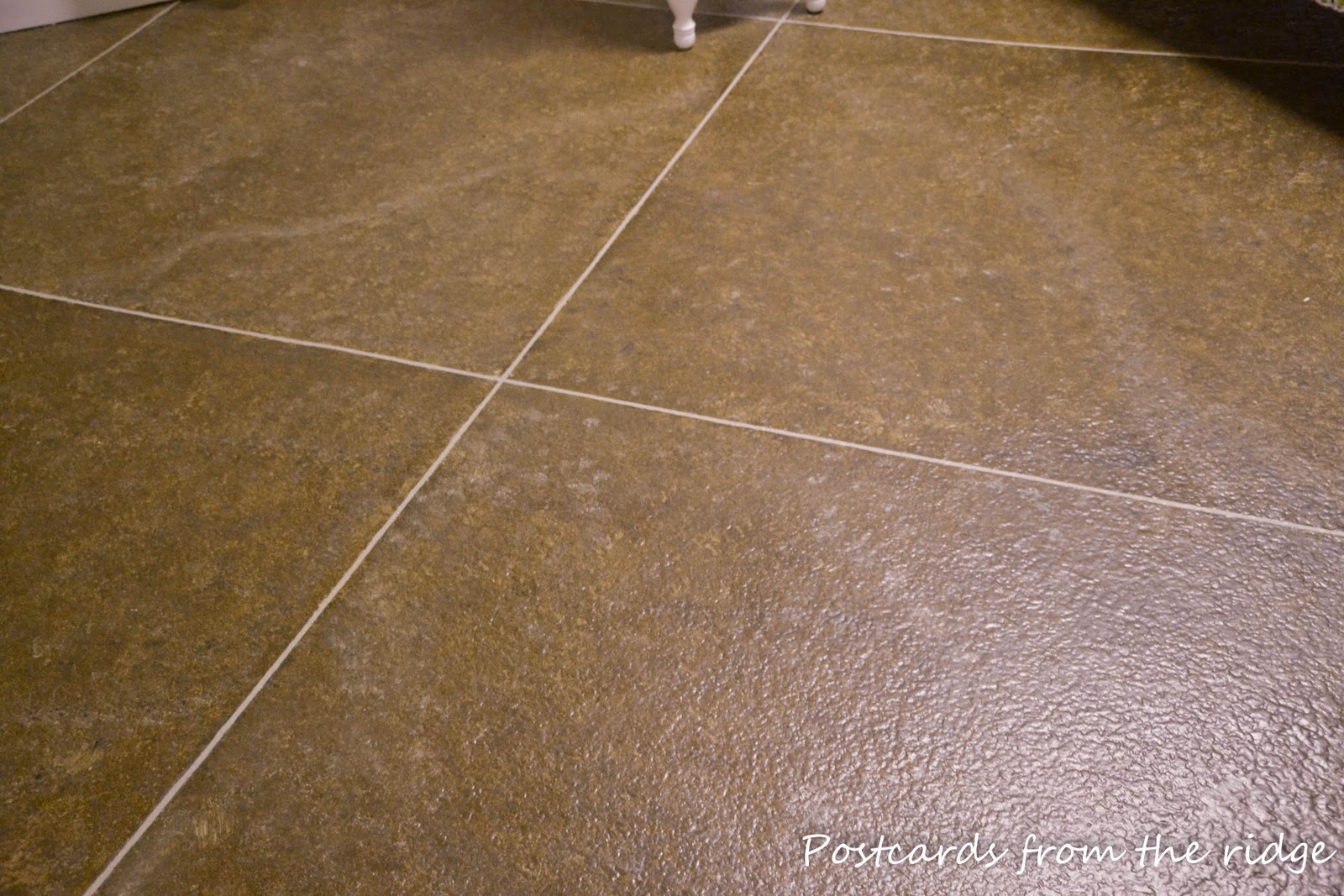diy faux painted tile floor postcards from the ridge