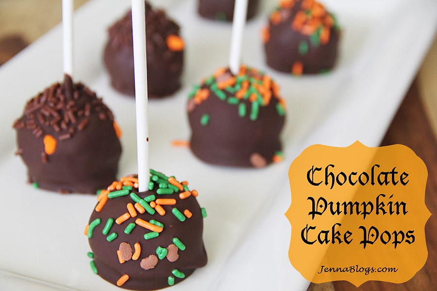 Jenna Blogs: SUPER SIMPLE Chocolate Pumpkin Cake Pops