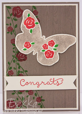 Team Congratulations Card Featuring the Gorgeous Floral Wings Stamp Set From Stampin' Up! UK
