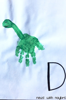Letter D: Alphabet DVD, Letter D Book, Letter D Handprint Art (Dinosaur ...