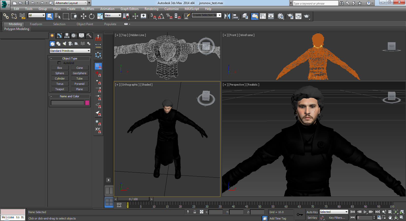 Rigged Model for Unity 3D: Jon Snow Game of Thrones, rigged for Unity ...