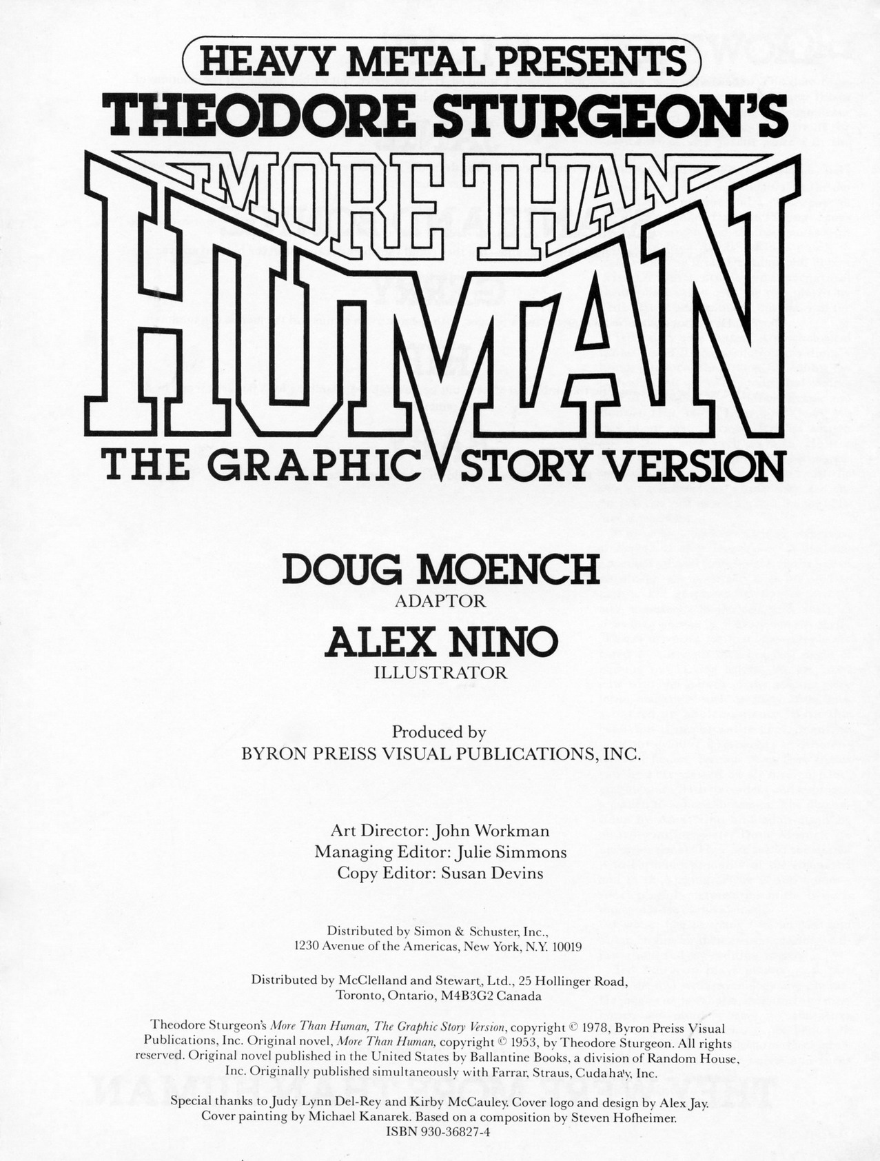 Read online Heavy Metal Presents Theodore Sturgeon's More Than Human comic -  Issue # TPB - 3