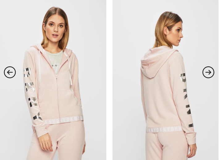 Dkny - Bluza dama roz moderna cu scrisul argintiu Dkny - Bluza dama roz moderna cu scrisul argintiu